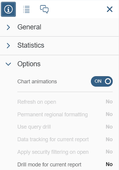 L'activitation des animations de graphiques est possible sur sap web intelligence