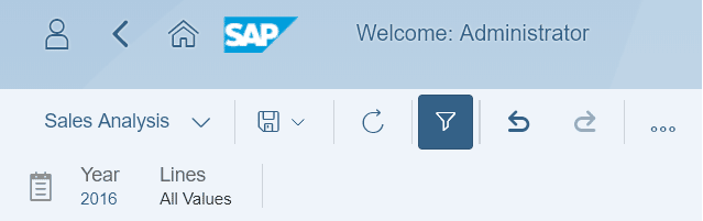 Le menu filtre est enfin disponible dans la bar de menu sur SAP webi