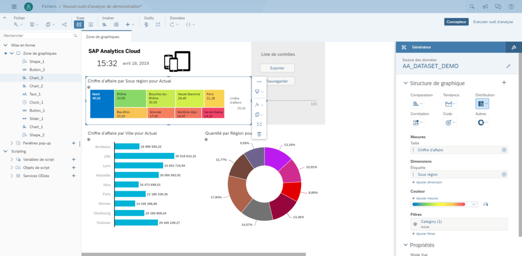 L'interface hautement personnalisée de l'application 