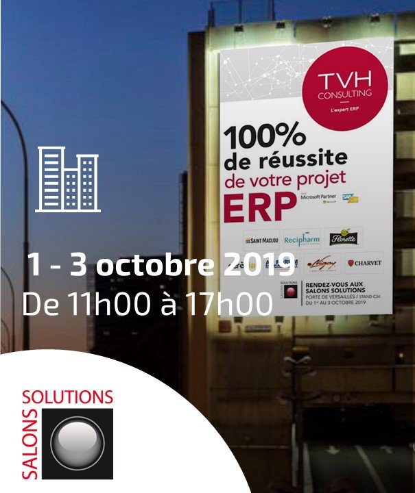 Pour le salon solution 2019 TVH Consulting s'affiche sur le périphérique