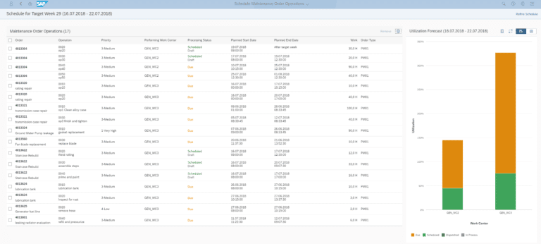 Un suivi de la planification des maintenances dans SAP S/4HANA