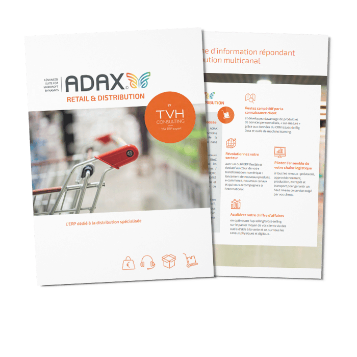 Consultez les fonctionnalités de l'ERP ADAX Retail & Distribution