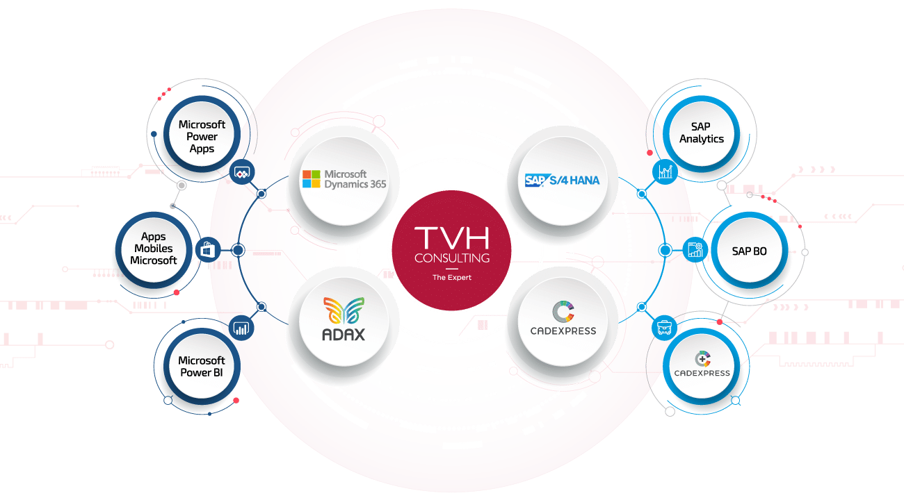 L'ensemble des offres ERP et BI du groupe TVH Consulting